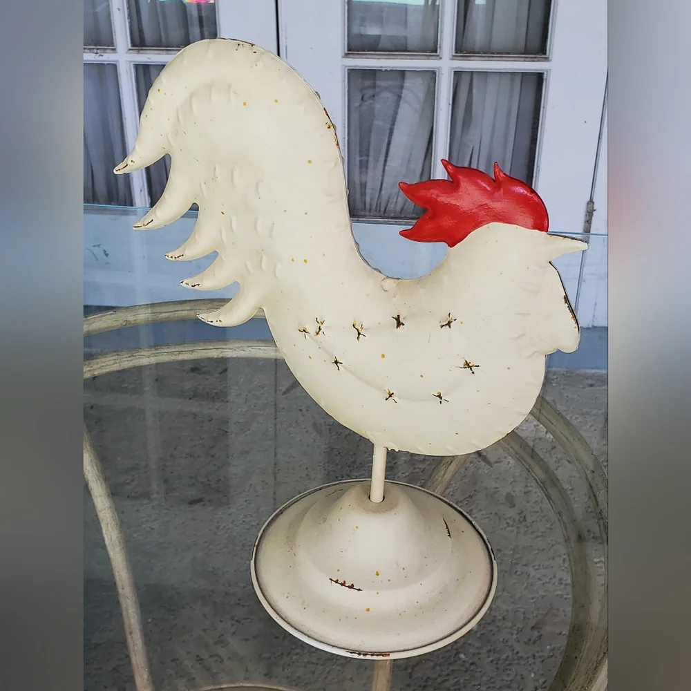 Vintage Metal Rooster Home/Kitchen Decor, Farmhouse Rustic Decor